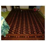 VERY LARGE BROWN TONE HAND WOVEN RUG