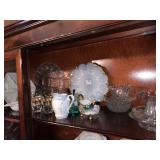 HAND PAINTED CR/SUGAR, EGG PLATES, GOLD