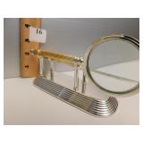 PEN & MAGNIFYING GLASS; WITH REST; READY TO