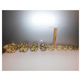 NESTING BASKETS; HAND WOVEN; 10 IN ALL