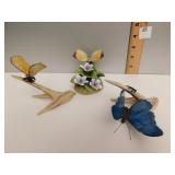 STEFANI FLOWER & BUTTERFLY; BOEHM BUTTERFLY &