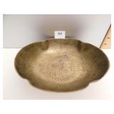 SOLID BRASS BOWL WITH VARIOUS ETCHED DESIGNS