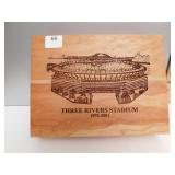 LASER PRINTED JEWELRY BOX; 3 RIVERS STADIUM; WITH