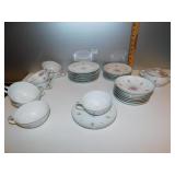 MEITO CHINA LUNCHEON SET; 7 B& B PLATES 7.5; 7