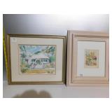 2 WATER COLORS SIGNED C ROUSSEAU; 13.5" X 15;