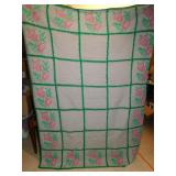 THREAD, NEEDLES, AFGARN WITH ROSES ETC.