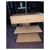 MODERN METAL STAND 27" W X 14" D X 32" H WITH 2