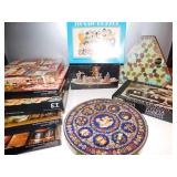 LARGE ASSORTMENT OF PUZZELS AND GAMES INCLUDING