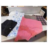 FABRIC GROUP BLUE & WHITE 10  + YARDS, WOOLS ETC.