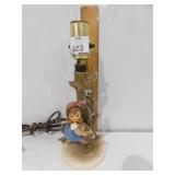 GOEBEL LAMP GIRL ON TREE; MEASURES 10.5"