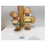 2 GOEBELS; GIRL HOLDING BASKET & GIRL WITH BASKET