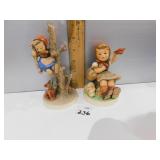 2 GOEBELS; GIRL IN TREE & GIRL SITTING WITH SHEEP