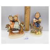 2 GOEBELS; FEEDING TIME & 2 GIRLS SITTING ON