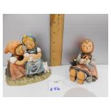 2 GOEBELS; EASTER TIME & GIRL KNITTING WITH A