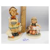 2 GOEBELS; GIRL WITH GEESE & GIRL WITH LAMB