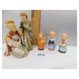 4 GOEBELS; 3 ANGELS & JOSEPH, MARY & BABY