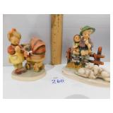 2 GOEBELS; DOLL MOTHER & BOY WITH LAMBS