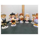 GOEBELS DOLLY DINGLE SERIES SET OF 8; 1 HAS A