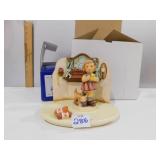 GOEBEL SET; QUILTING BEE STAND WITH GOEBEL LITTLE