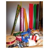GIFT WRAP HOLDER FOR UNDER BED/CABINET AND RIBBON