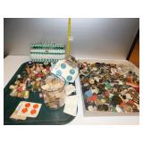 BUTTONS AND SEWING CASE- INCLUDING STERLING