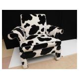 BEAUTIFUL COW HIDE CHAIR 31" H X 35" W X 27" D