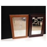 TWO ANTIQUE MIRROR 23" X 33" & 33" X 21 1/2"