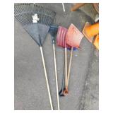 TWO RAKES, 3 SHOVELS