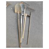 SHOVELS, PICK, RAKES