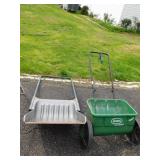 LAWN SPEADER, SNOW SHOVEL