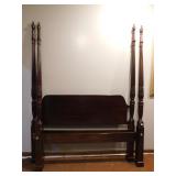 KING SIZE 4 POSTER BED WITH REMOVEABLE TOP POST