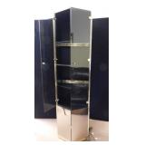 BLACK CORNER CURIO 78" H WILL LIGHT UP WITH 2
