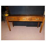 SOFA TABLE WITH THREE CENTER DRAWERS 54" L X 16"