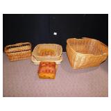 GROUP OF BASKETS & CELLUOID TOP CLUCH