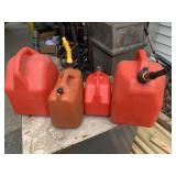 GROUP OF GAS CANS