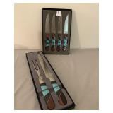 Santa Fe Stone works Turquoise inlay knives new