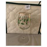Set of Holly glasses set of 12 with case