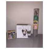 Two hand painted Vases, Two Bali Hai food cover