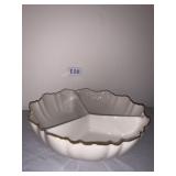 Lenox 3 section serving dish gold rim