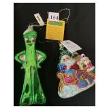 Gumby by Midwest, Christopher Radko Sleigh scene