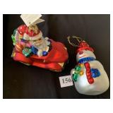 Radko Santa in Car and  Snow Man