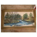 Curtis Smith 1969 painted on board cottage