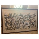 African Marketplace 18/300 Ink on paper