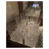 Baccarat tumblers 4" H Beautiful etched design