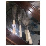 Serving set Hallmarked with Bone and Ivory handle