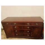 Mahogany side board 6 drawers two doors 62 1/2" W