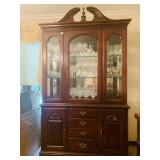 Stanley China cabinet with 4 center drawers and 2
