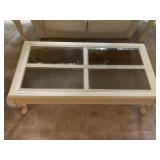 Four Pc. Cream color table set Coffee table 50"  L