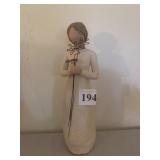 Willow 9" H Girl with flower