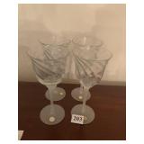 Frosted base stemware - made in Romania 4 - 7 3/4"